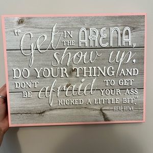 Brene Brown “Man in the Arena” motivational art piece